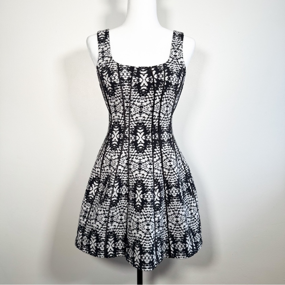 Grunge Black and Cream Corset Mini Dress